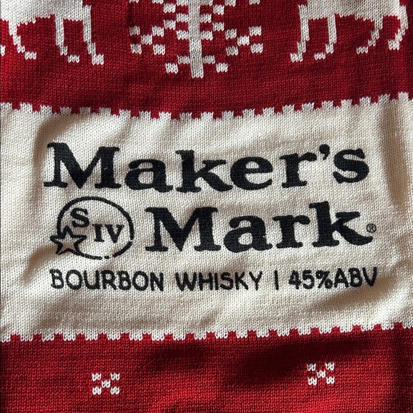 NWOT. Mens. Maker’s Mark. Red and Cream Men's Sweater XL - Picture 7 of 13